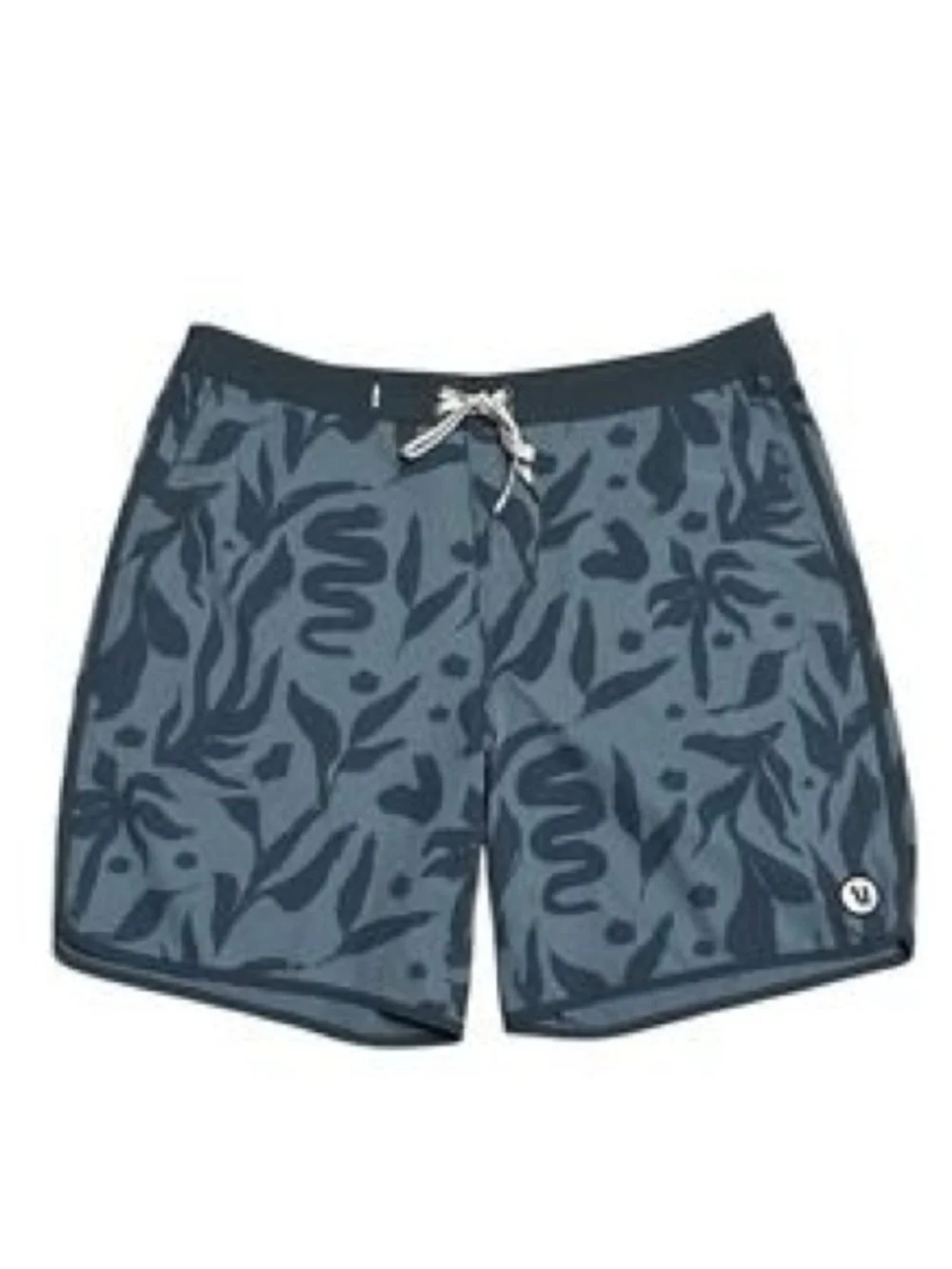 Vuori Cruise Green Patterned Swim Board Shorts